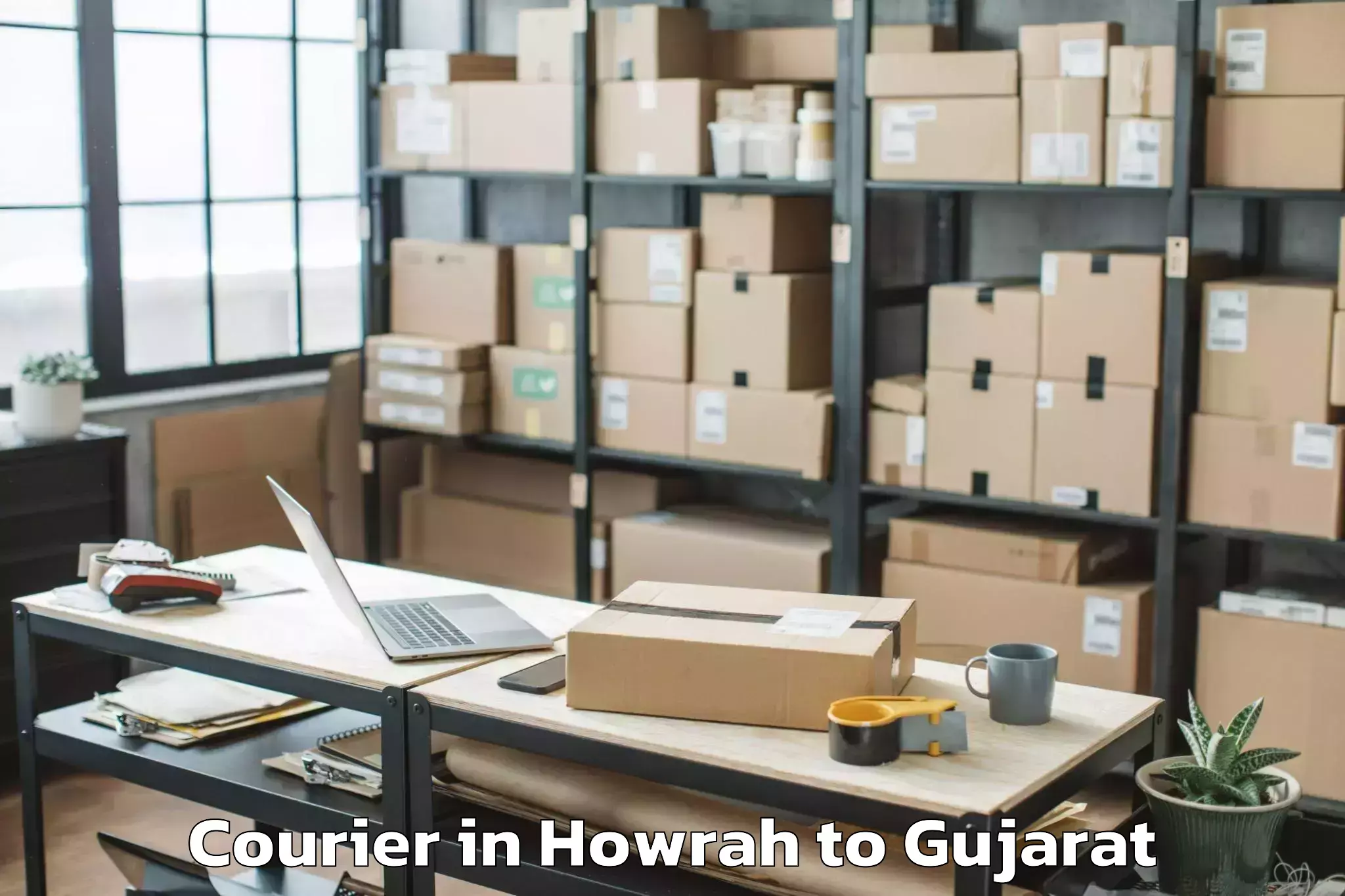 Easy Howrah to Kamdhenu University Gandhinaga Courier Booking